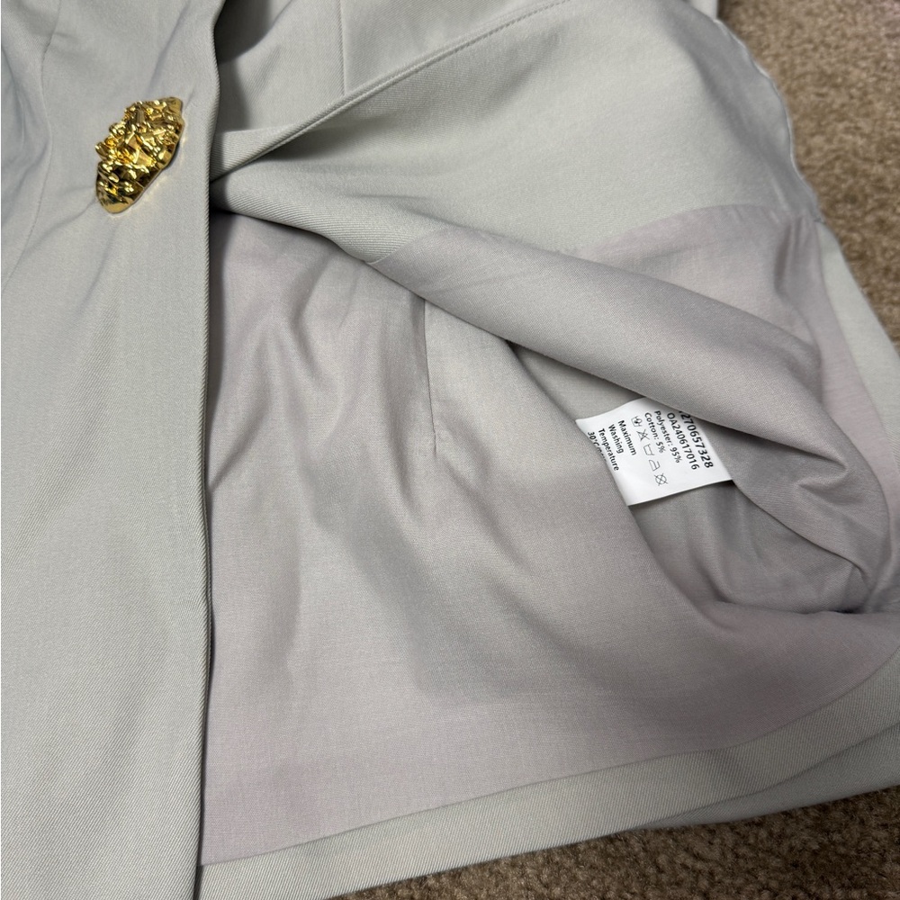 Commense Grey Button Split Sleeveless Pants Set - Picture 11 of 13